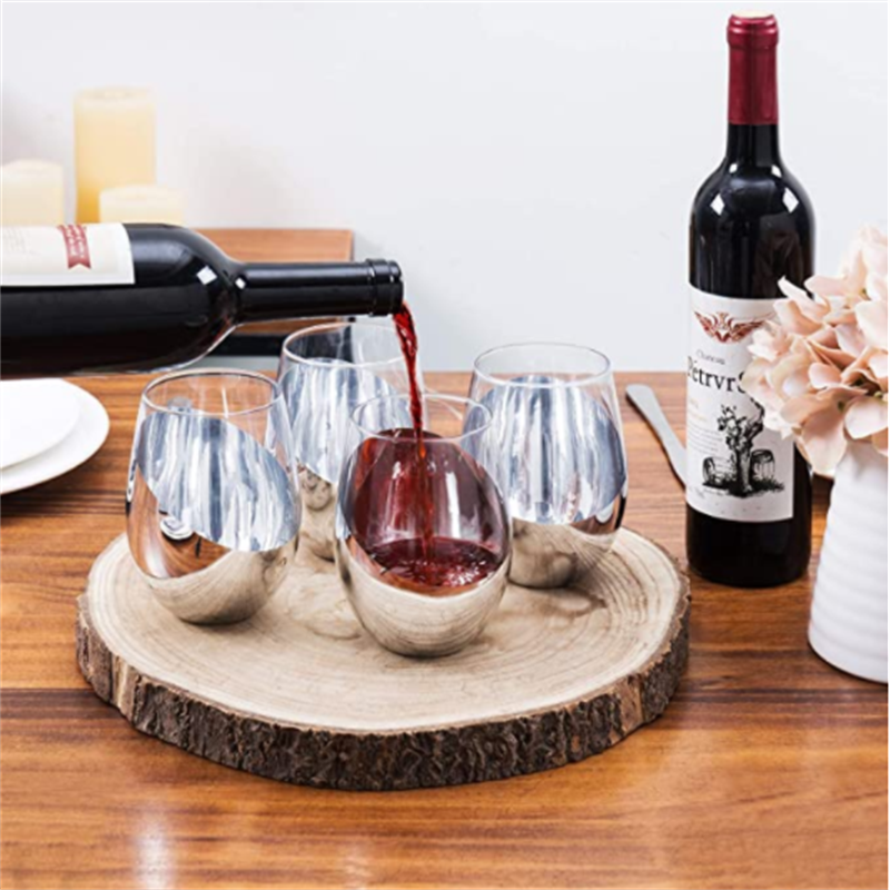 Modern Copper Stemless Wine Glasses